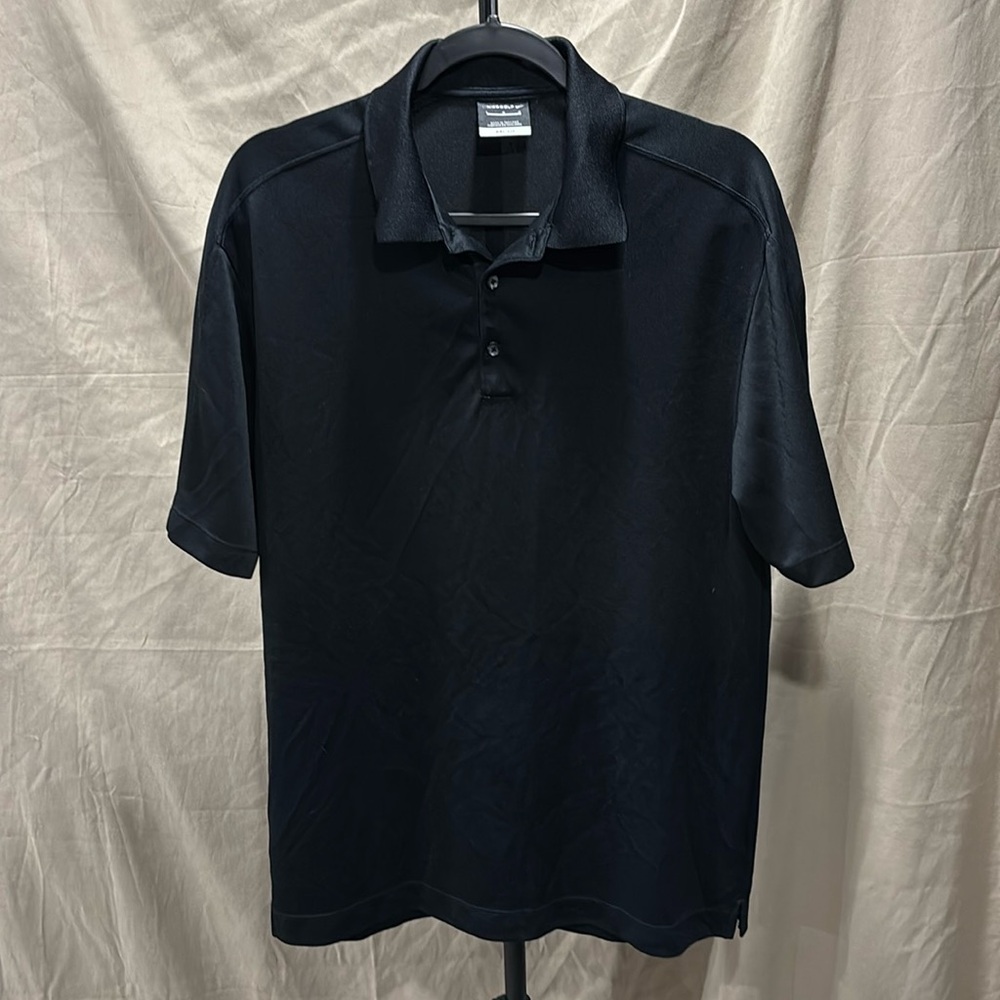 Nike dry fit golf polo in black size L